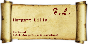 Hergert Lilla névjegykártya